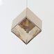 Ice Cube LED 7 inch French Gold Single Pendant Ceiling Light