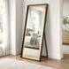 Floating 67 X 30 inch Gold Leaf and Black LED Mirror
