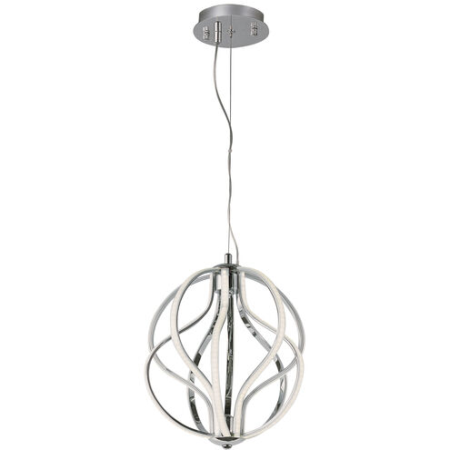 Aura LED 12 inch Polished Chrome Single Pendant Ceiling Light