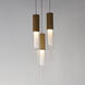 Reeds LED 11.75 inch Gold Multi-Light Pendant Ceiling Light