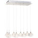 Starburst 8 Light 23.5 inch Polished Chrome Linear Pendant Ceiling Light