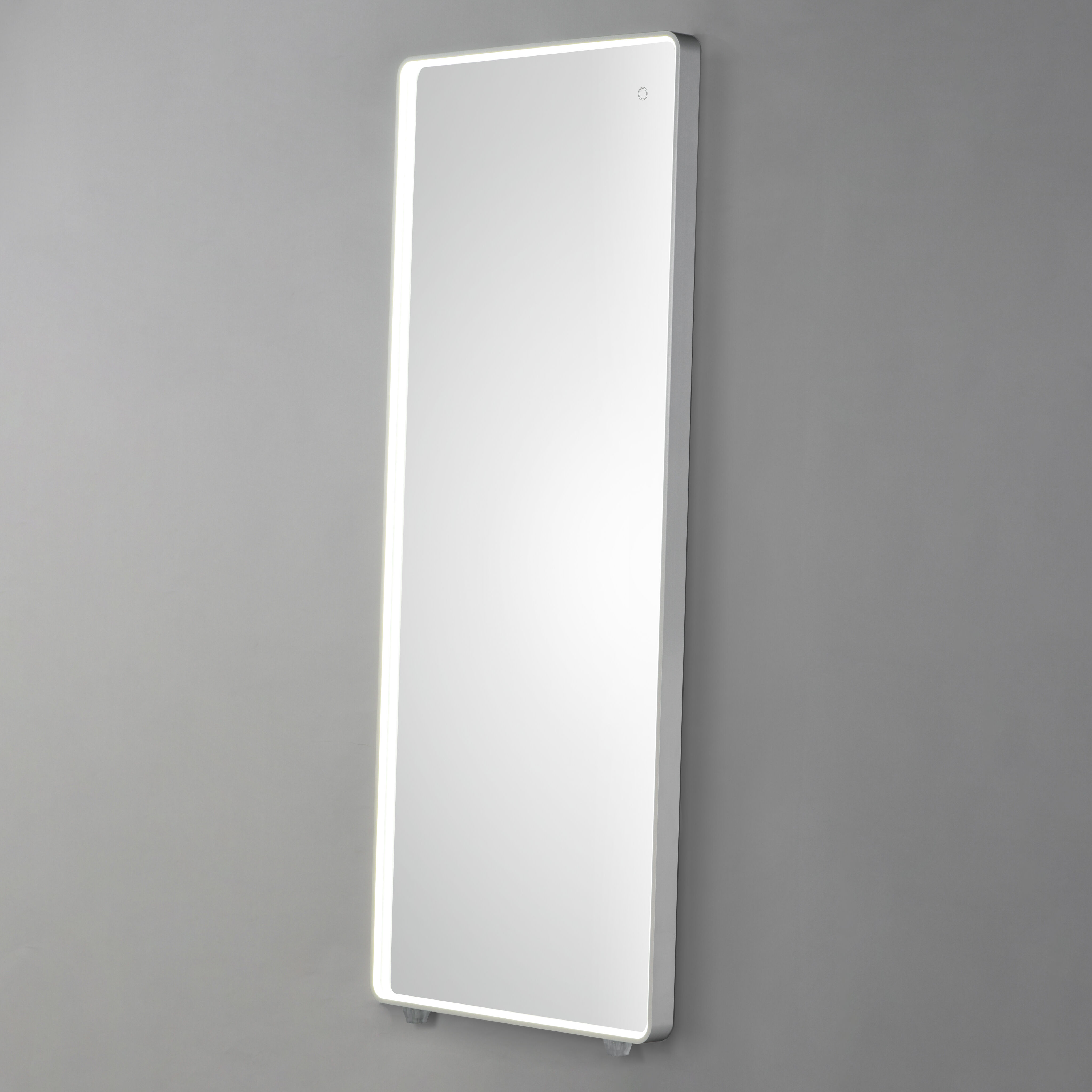 Mirror 67 X 27.5 inch Brushed Aluminum LED Wall Mirror