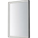 Bevel 36 X 30 inch Brushed Black LED Wall Mirror