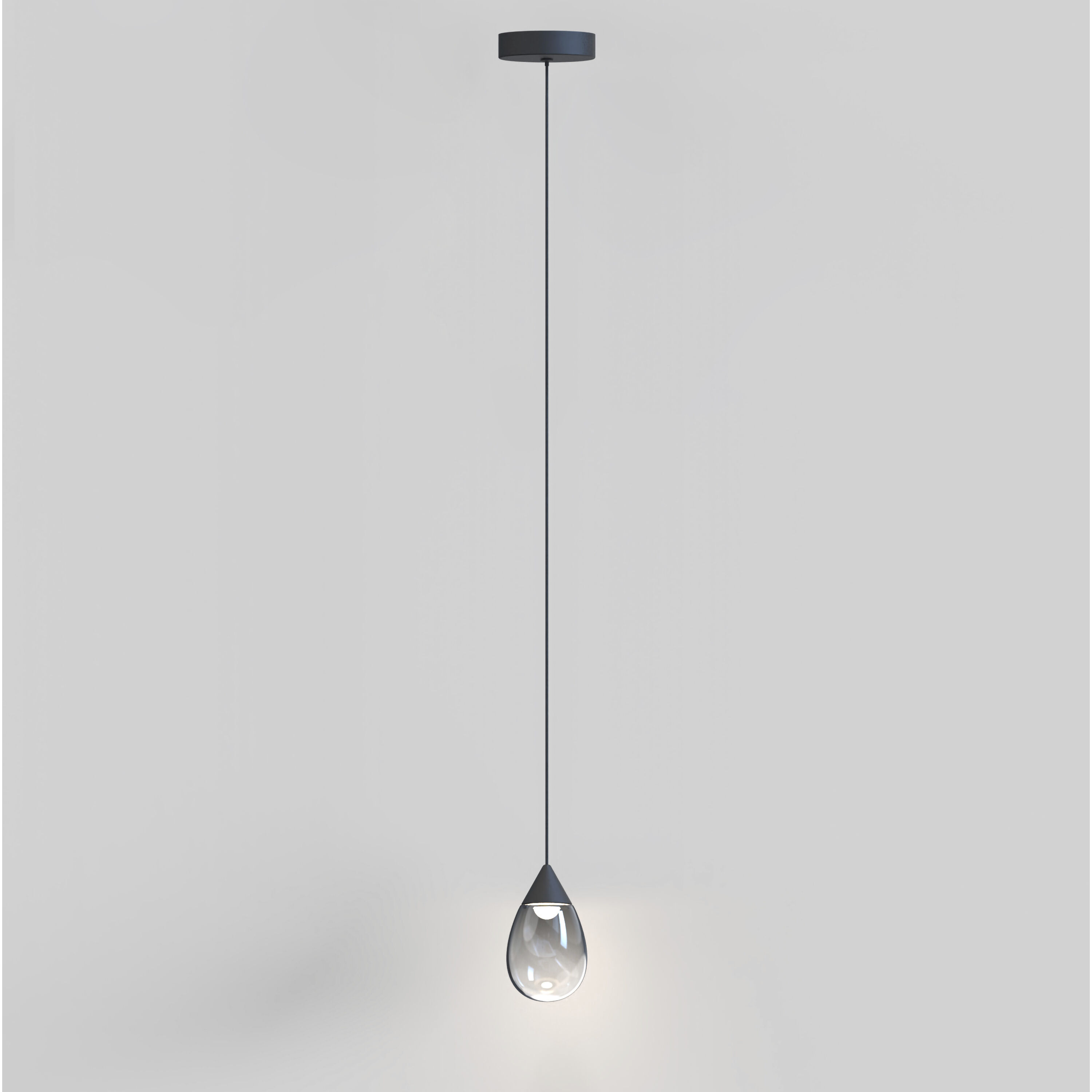Dewdrop LED 4 inch Black Mini Pendant Ceiling Light