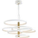 Hoopla LED 37.5 inch White and Gold Single Pendant Ceiling Light in White/Gold