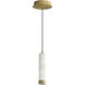 Aragon LED 2 inch White Alabaster and Gold Mini Pendant Ceiling Light