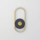 Gravity LED 13 inch Black and Gold Outdoor Wall Mount