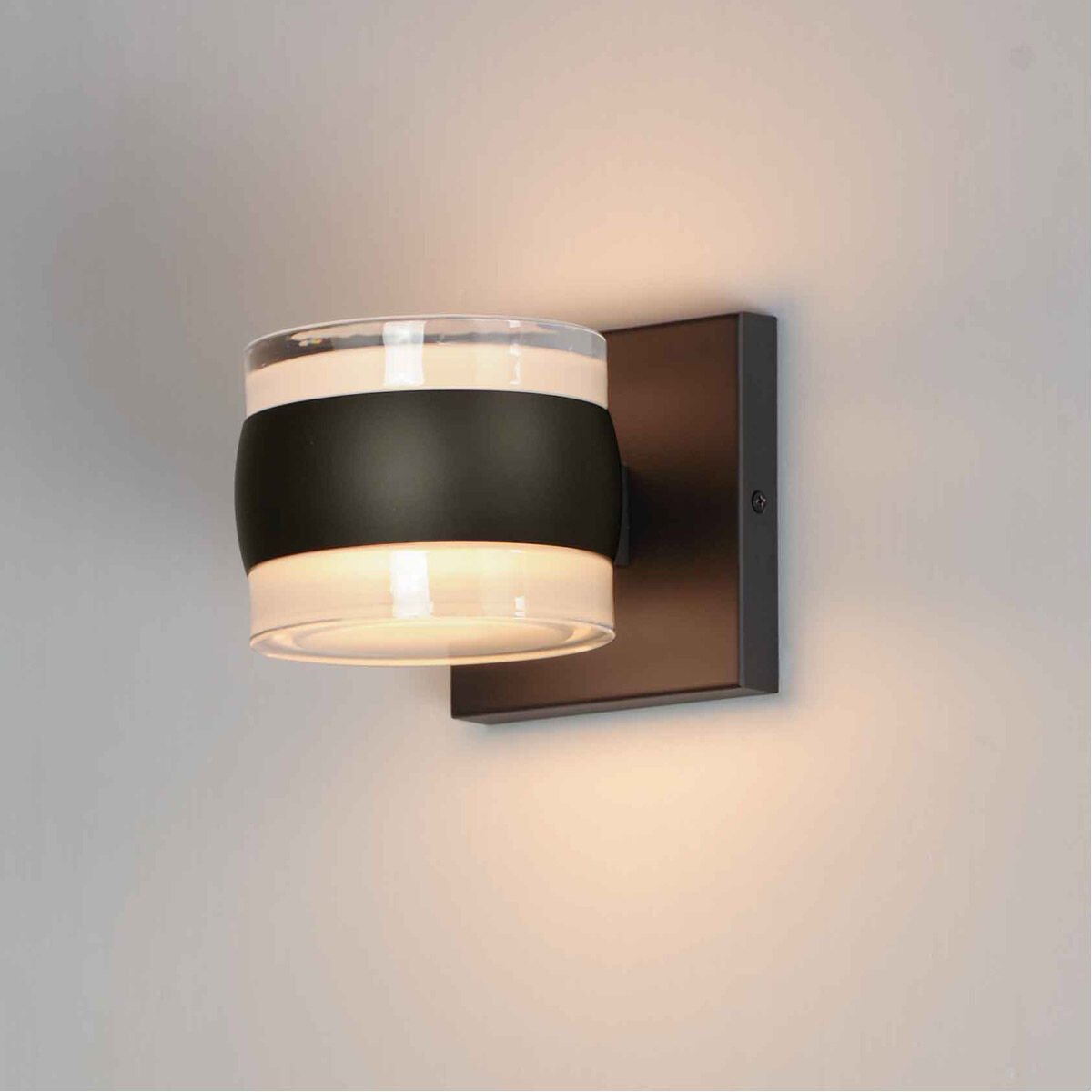 Modular LED 5 inch Black Outdoor Wall Sconce
