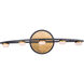 Button LED 23.75 inch Black and Gold Bath Vanity Wall Light