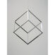 4 Square LED 20.5 inch Polished Chrome Single Pendant Ceiling Light