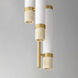 Travertine LED 7.75 inch Travertine and Gold Multi-Light Pendant Ceiling Light