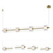 Elysian LED 58.25 inch Natural Aged Brass Linear Pendant Ceiling Light