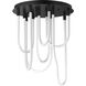 Soleil LED 20 inch Black Flush Mount Chandelier Ceiling Light