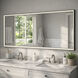 Bevel 60 X 28 inch Brushed Black LED Mirror
