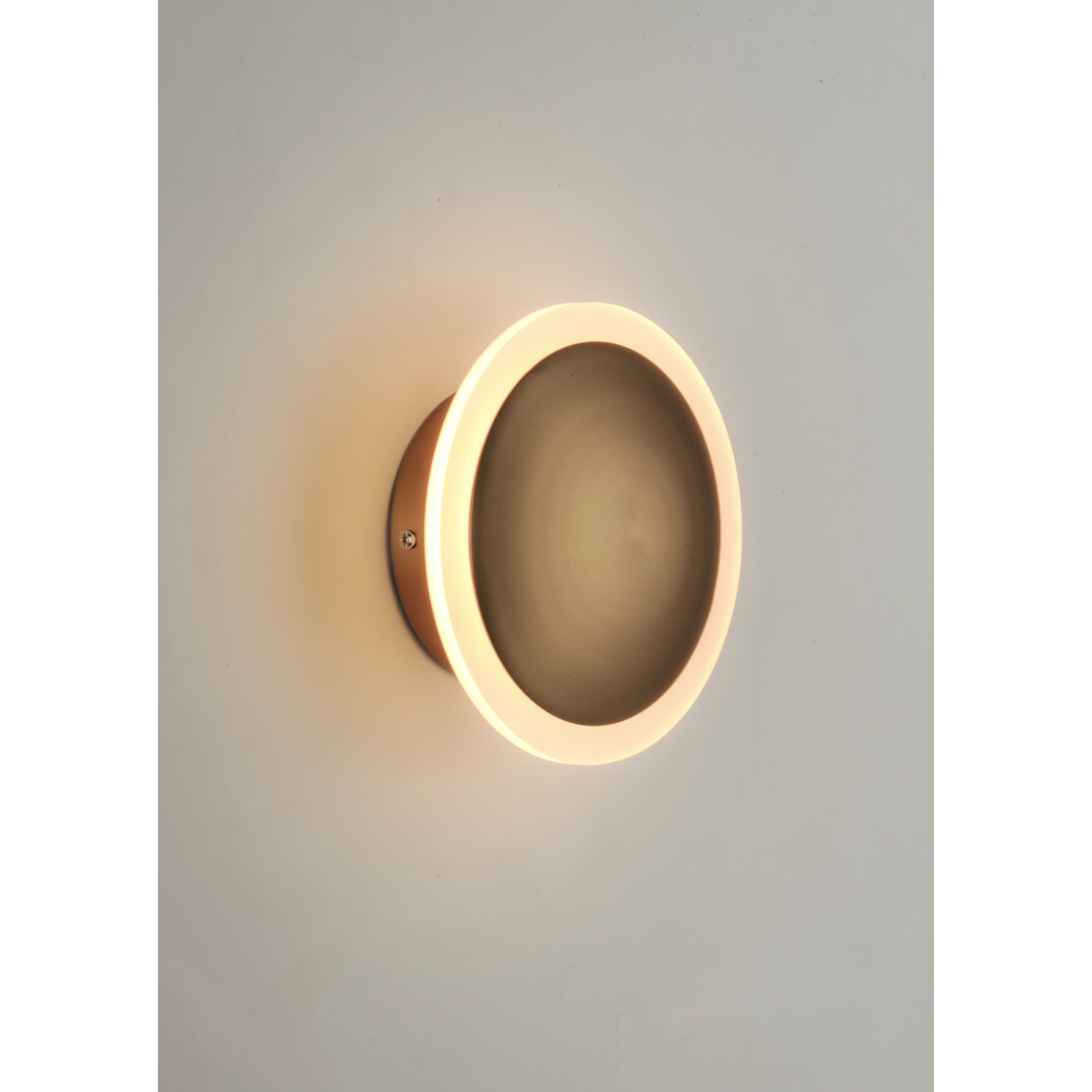 Saucer LED 7 inch Black and Gold ADA Wall Sconce Wall Light