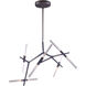 Light Saber LED LED 33.75 inch Gunmetal Mini Chandelier Ceiling Light