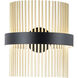 Chimes 5CCT LED 7 inch Black and Satin Brass Wall Sconce Wall Light
