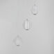 Rhythm LED 11.75 inch Polished Chrome Multi-Light Pendant Ceiling Light