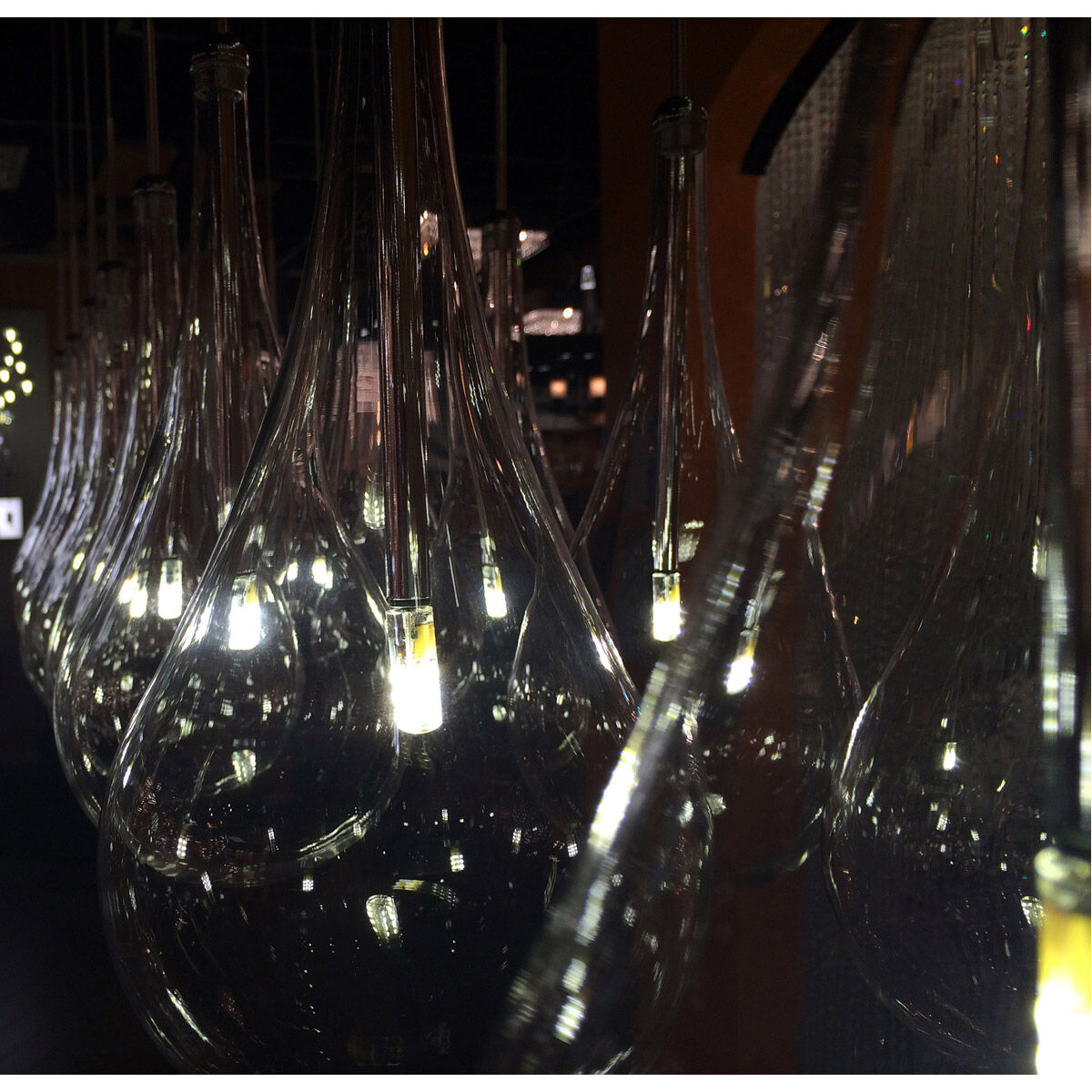 Larmes LED LED 12 inch Polished Chrome Single Pendant Ceiling Light