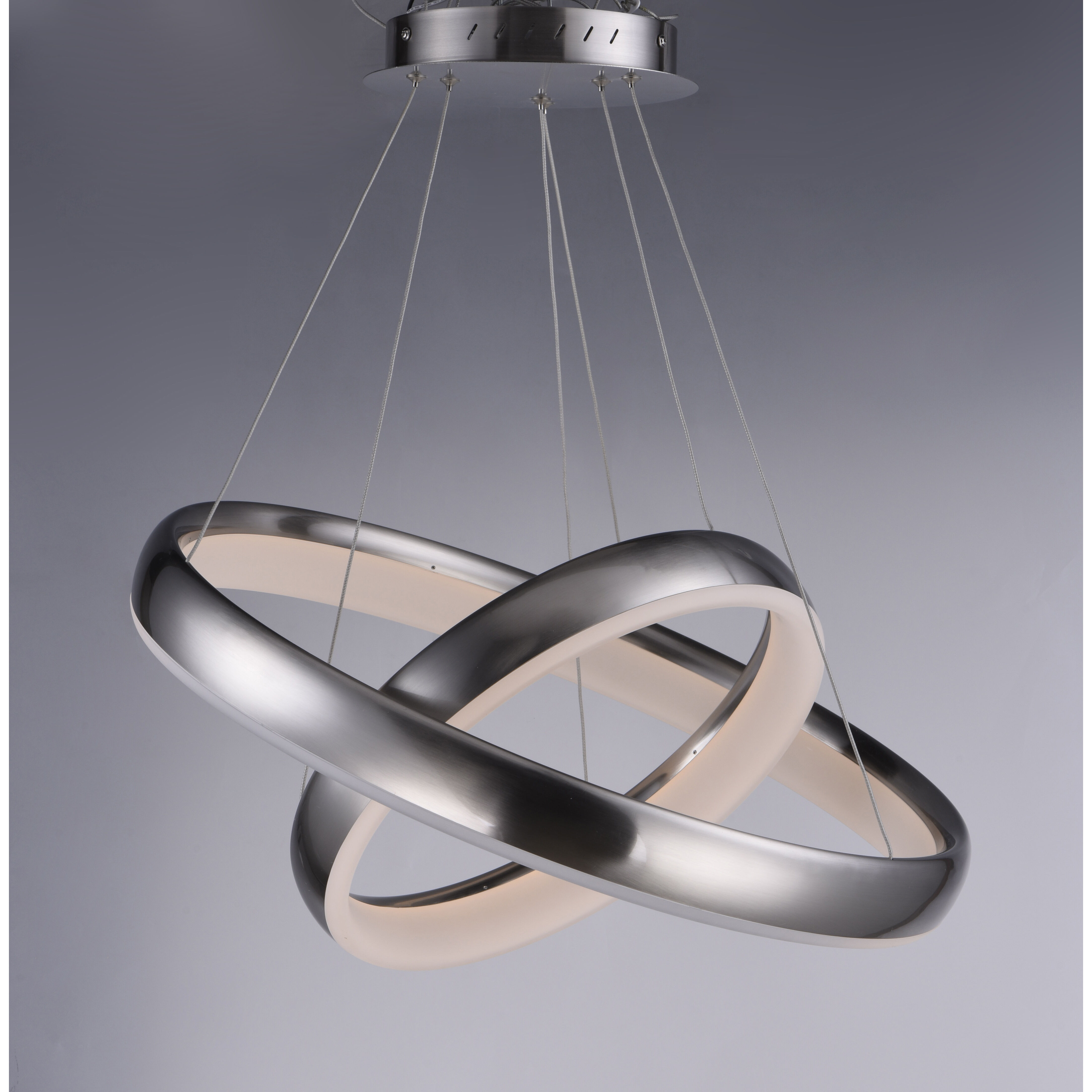 Innertube LED 23.5 inch Satin Nickel Multi-Light Pendant Ceiling Light