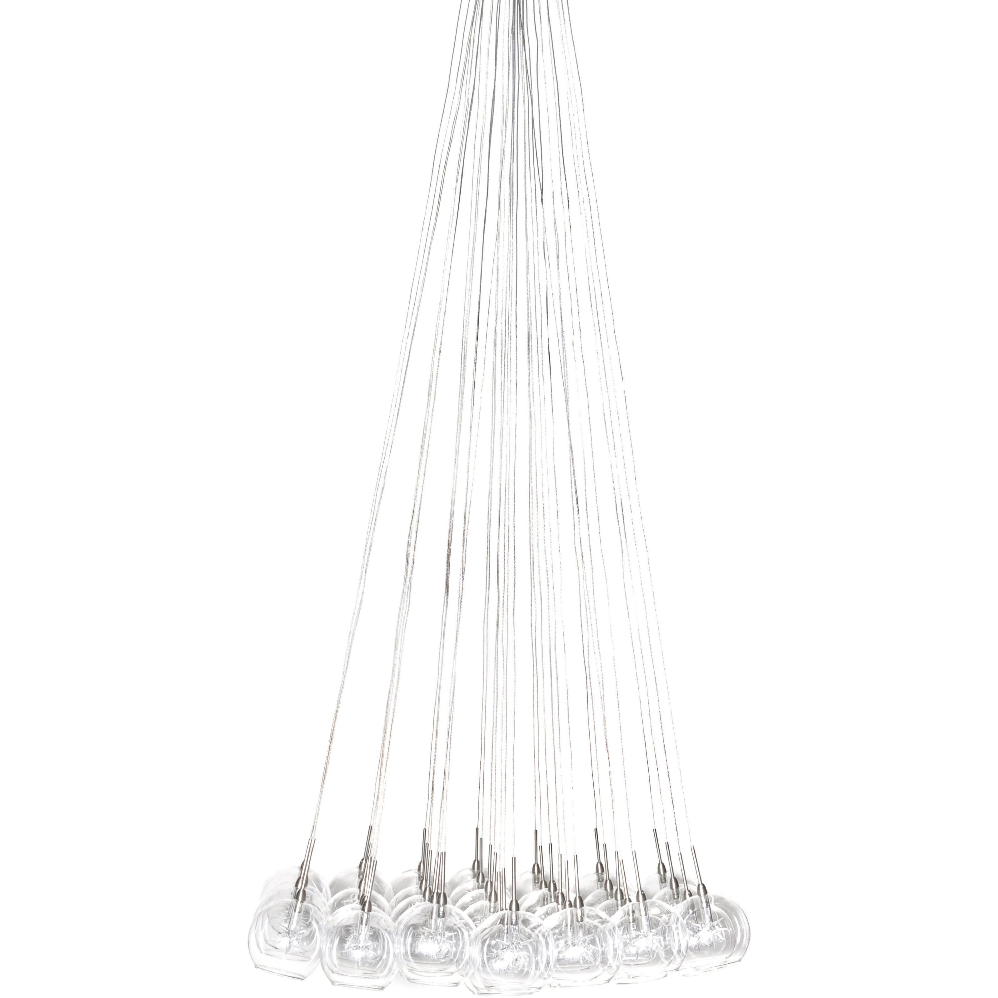 Starburst 37 Light 33 inch Satin Nickel Multi-Light Pendant Ceiling Light in Clear