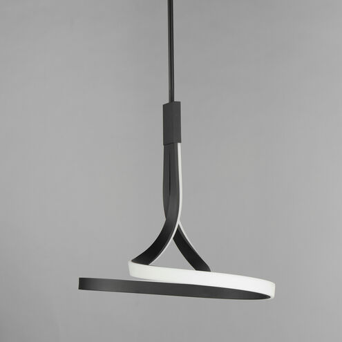 Serpentine LED 13 inch Black Single Pendant Ceiling Light