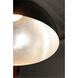 Hemisphere LED 9 inch Gloss Black and Aluminum Single Pendant Ceiling Light