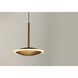 Saucer LED 7 inch Black and Gold Mini Pendant Ceiling Light