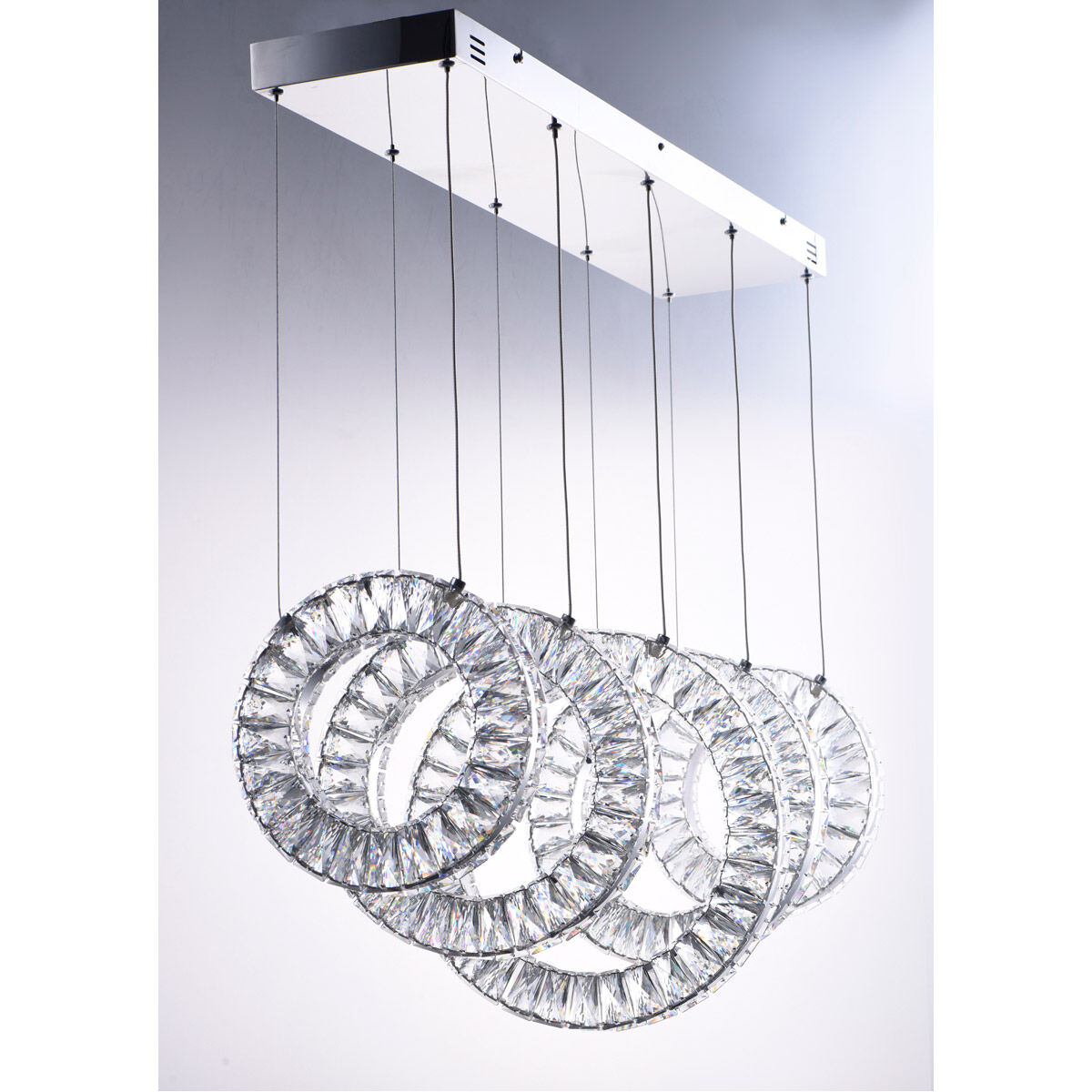 Charm LED 37.25 inch Polished Chrome Linear Pendant Ceiling Light