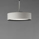 Echo LED 13 inch White and Black Single Pendant Ceiling Light in White/Black