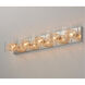 Gem 5 Light 39 inch Polished Chrome Bath Vanity Light Wall Light