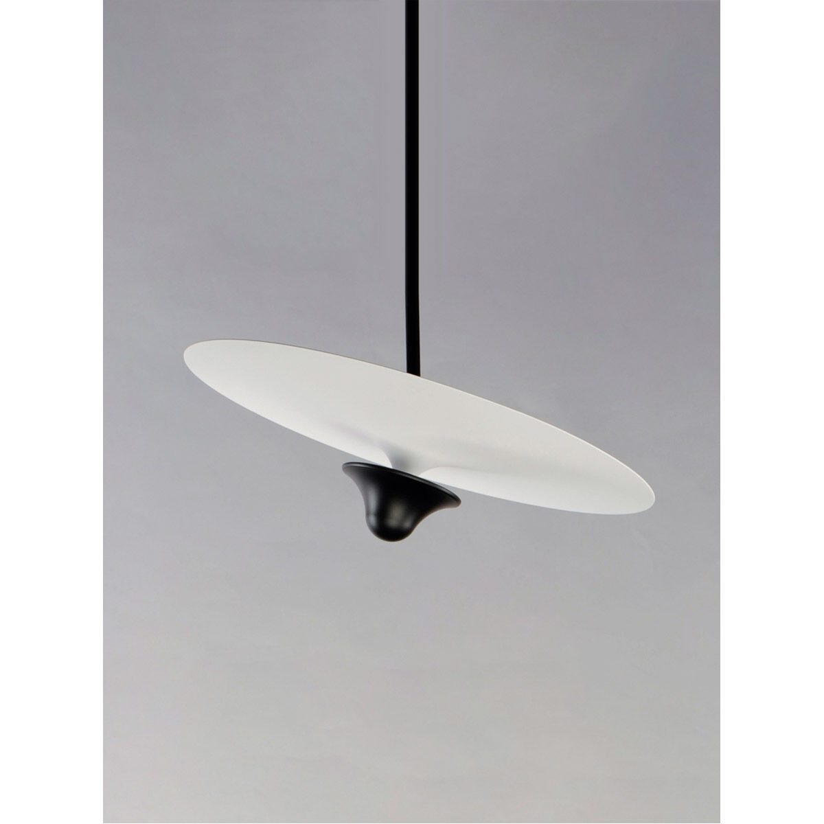 Radar LED 16.5 inch White and Black Single Pendant Ceiling Light