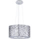 Inca LED 15.75 inch Polished Chrome Multi-Light Pendant Ceiling Light in Clear/White, With Bulb 