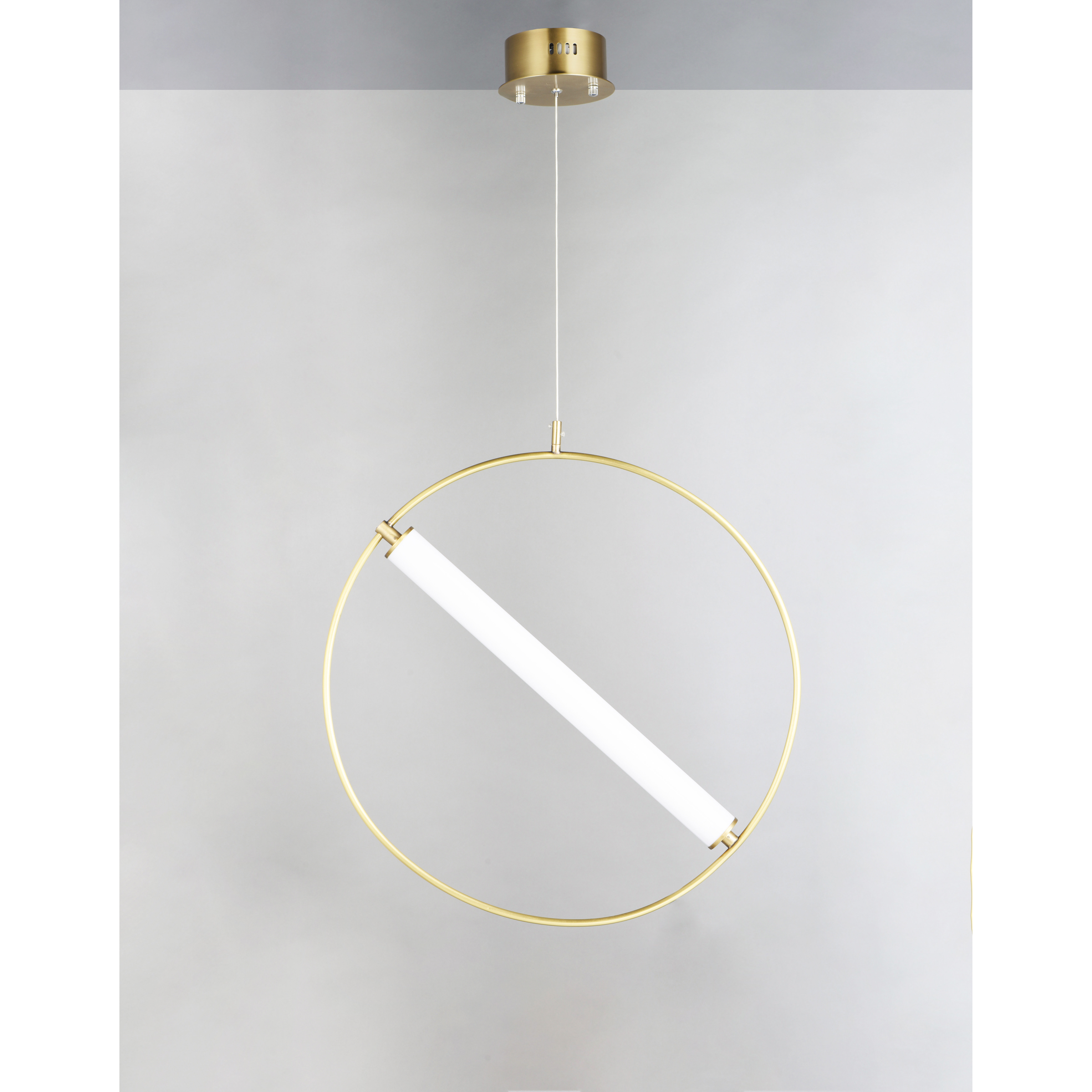 Flare LED 6.25 inch Black and Soft Gold Single Pendant Ceiling Light