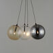 Burst LED 17 inch Black Multi-Light Pendant Ceiling Light in Mirror/Chrome