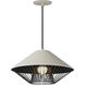 Phoenix LED 15.5 inch Gray with Black Single Pendant Ceiling Light in Gray and Black
