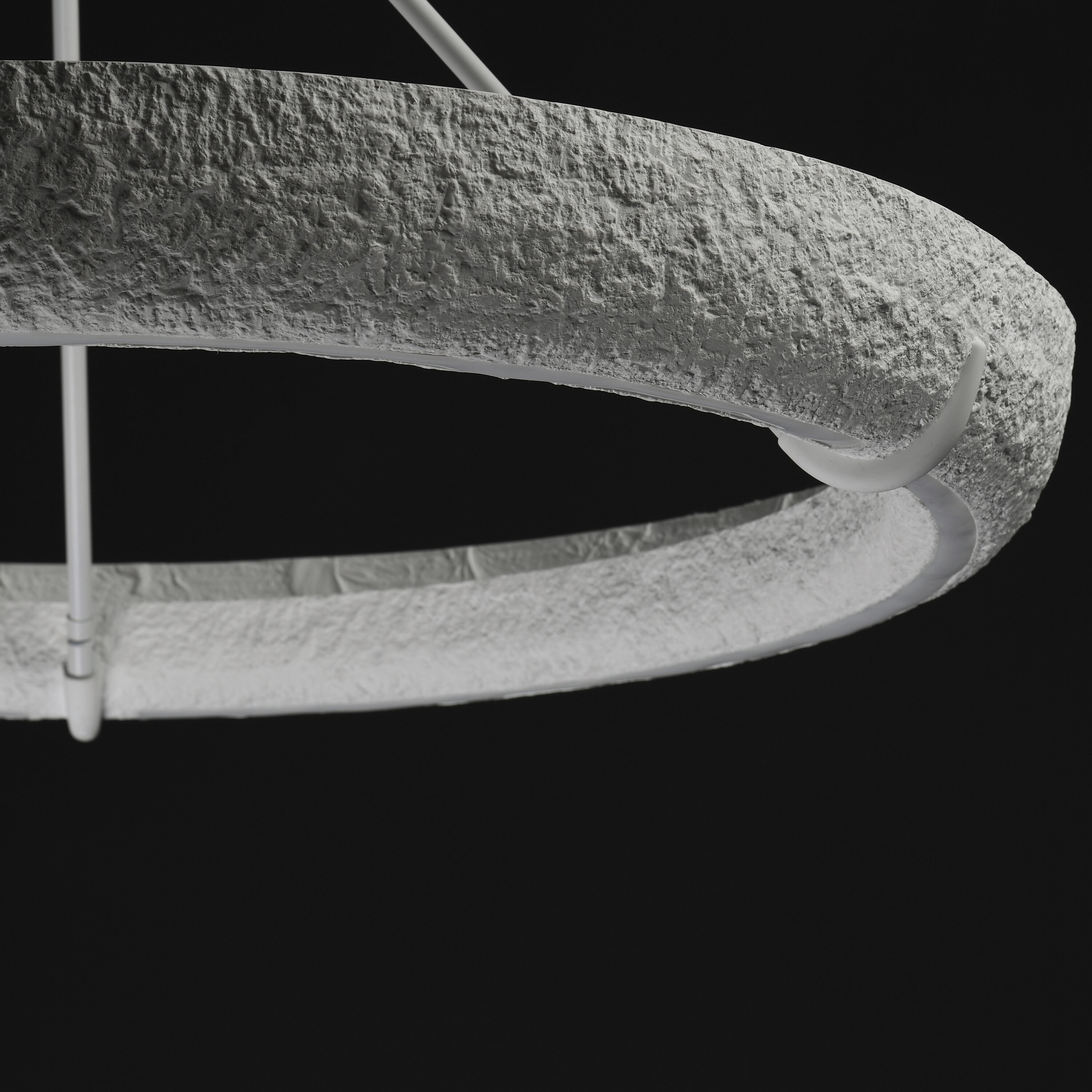 Geist LED 35.5 inch Textured White Ring Pendant Ceiling Light