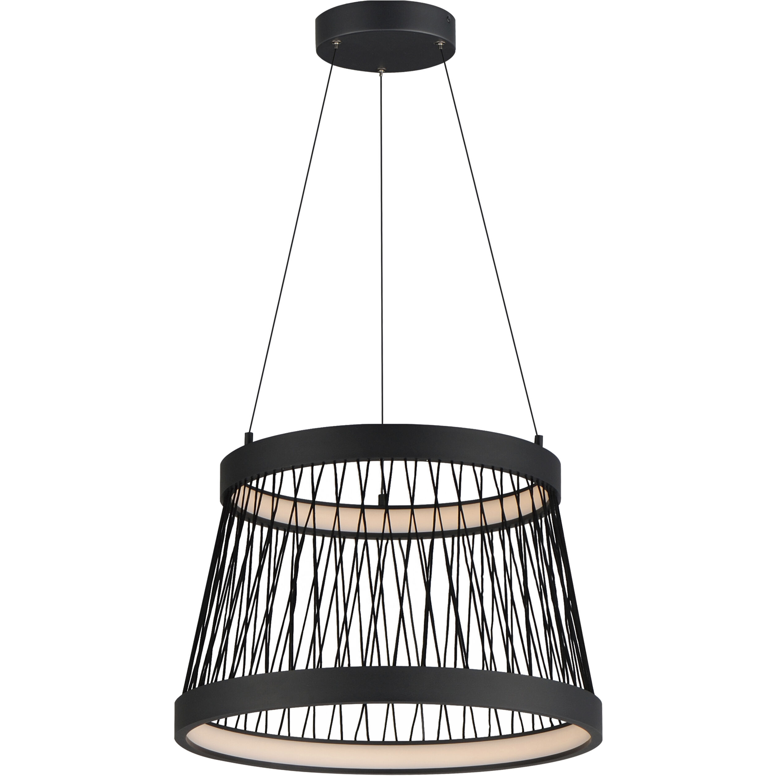 Loom LED 18.75 inch Black Single Pendant Ceiling Light