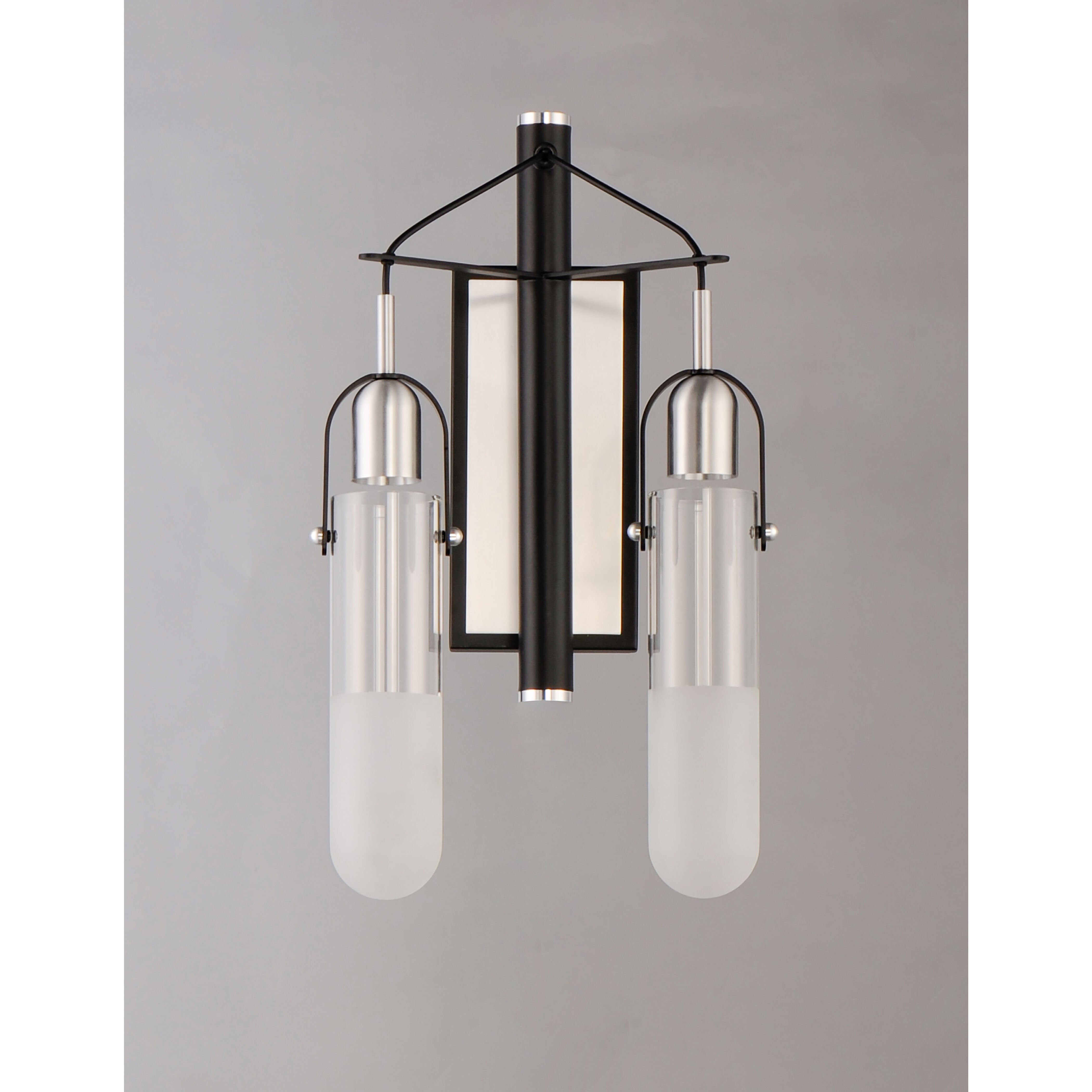 Capsule LED 12.5 inch Black and Brushed Aluminum Bath Vanity Light Wall Light