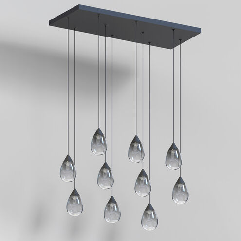Dewdrop LED 30.5 inch Black Linear Pendant Ceiling Light