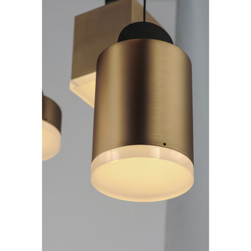 Nob LED 26.5 inch Black and Gold Multi-Light Pendant Ceiling Light