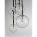 Global LED 6 inch Black and Satin Nickel Multi-Light Pendant Ceiling Light