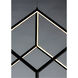 4 Square LED 20.5 inch Black Single Pendant Ceiling Light