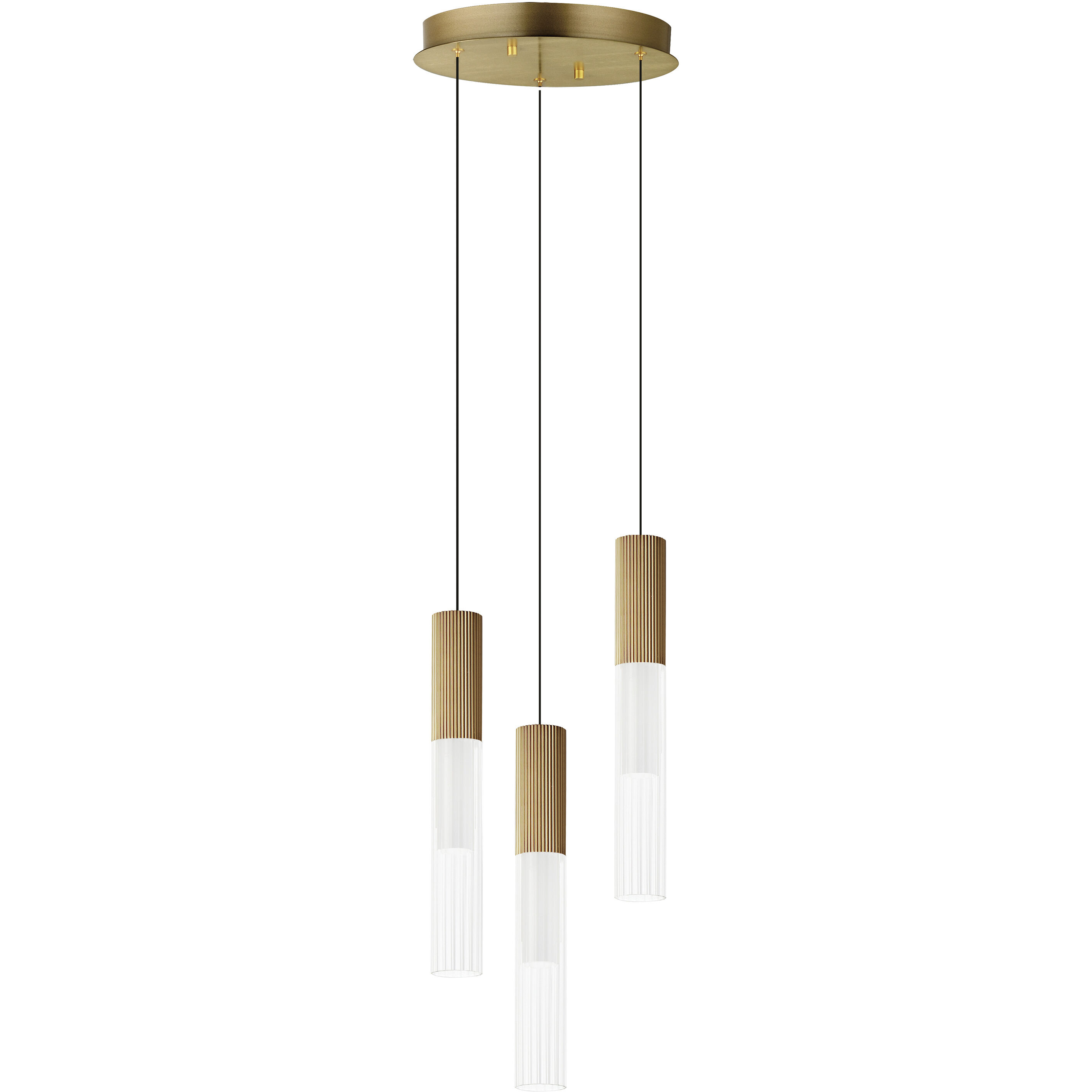 Reeds LED 11.75 inch Gold Multi-Light Pendant Ceiling Light