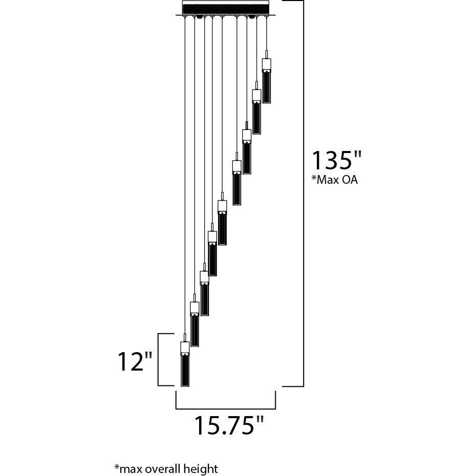 Fizz III LED 15.75 inch Bronze Multi-Light Pendant Ceiling Light