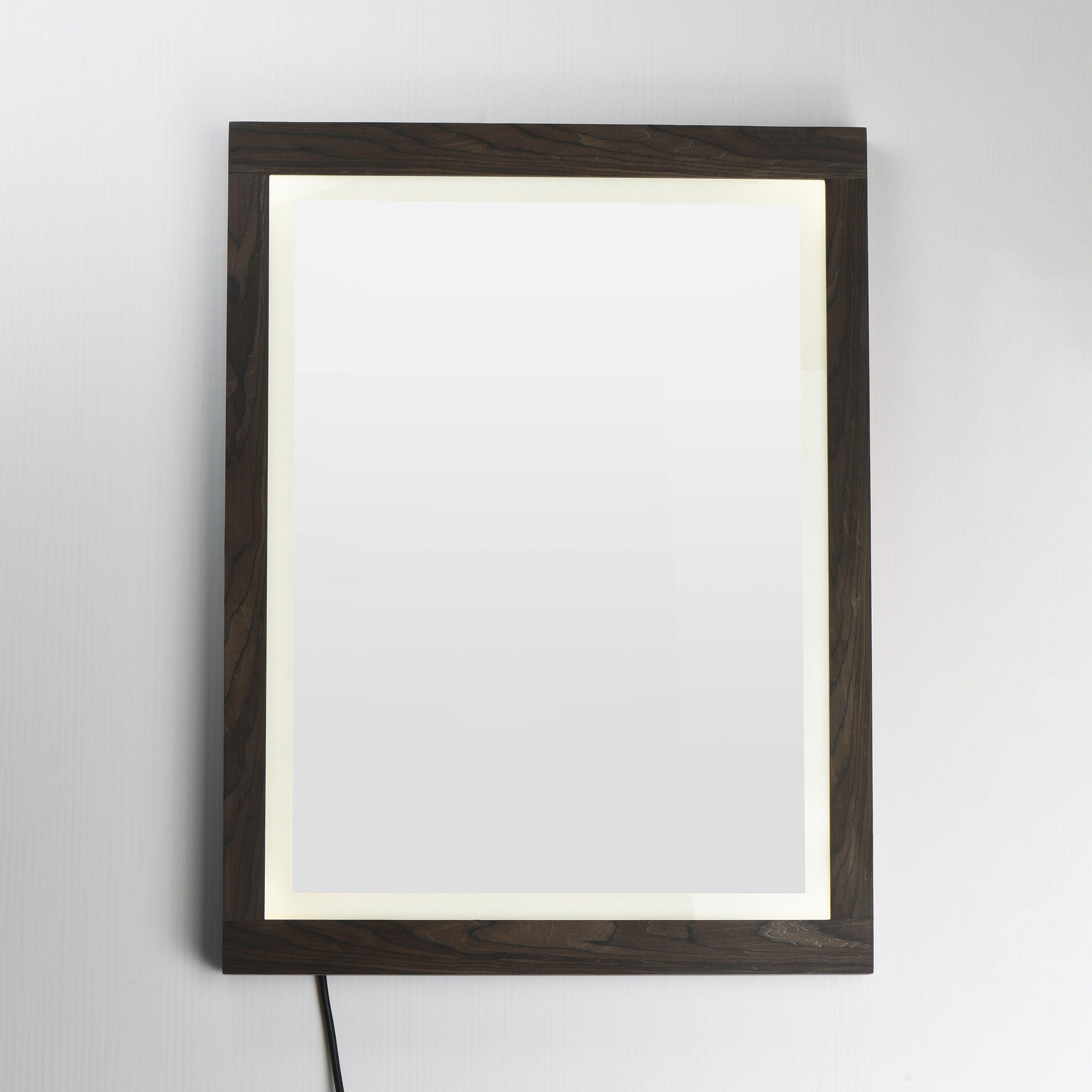 Sawyer 32 X 24 inch Walnut LED Wall Mirror
