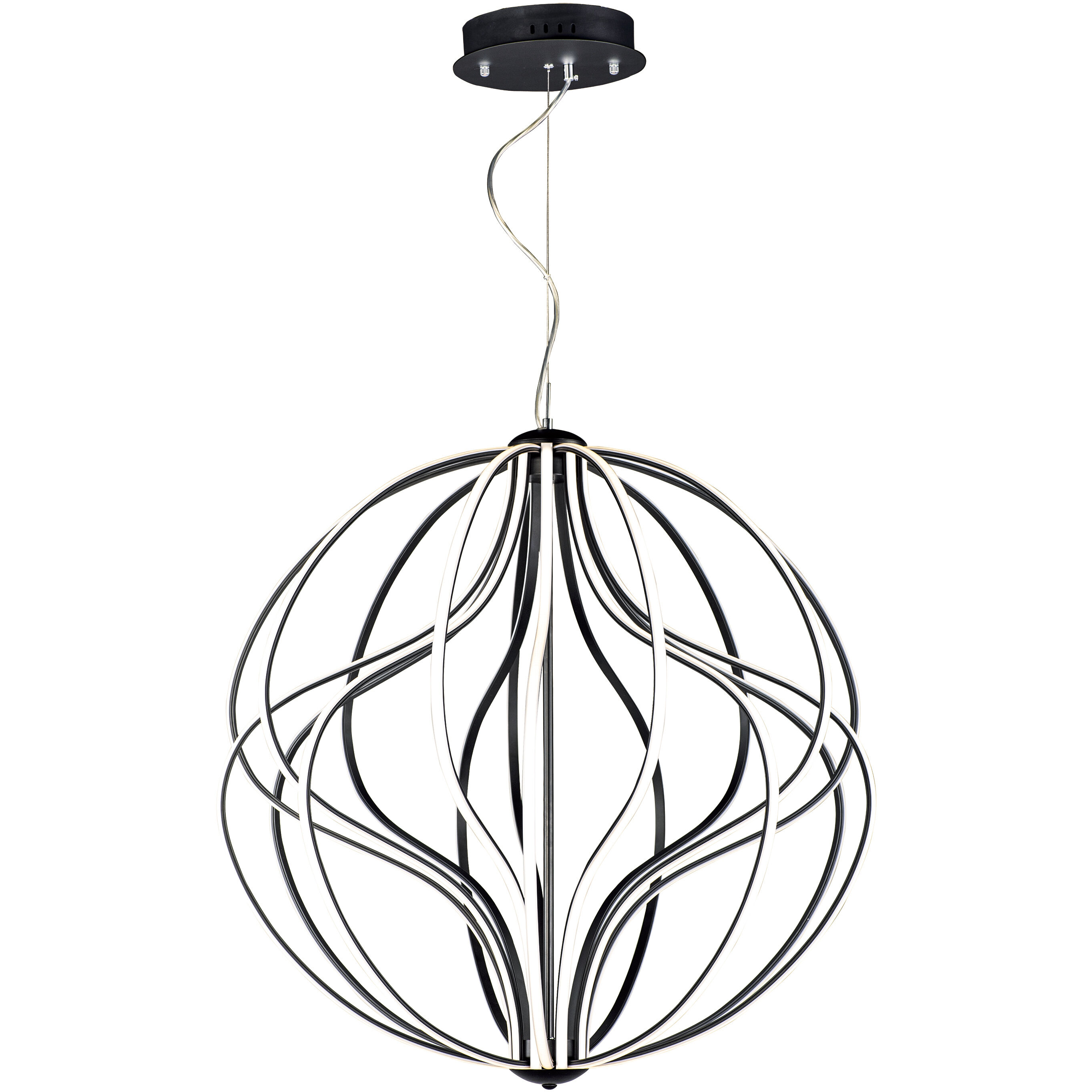 Aura LED 31 inch Black Single Pendant Ceiling Light