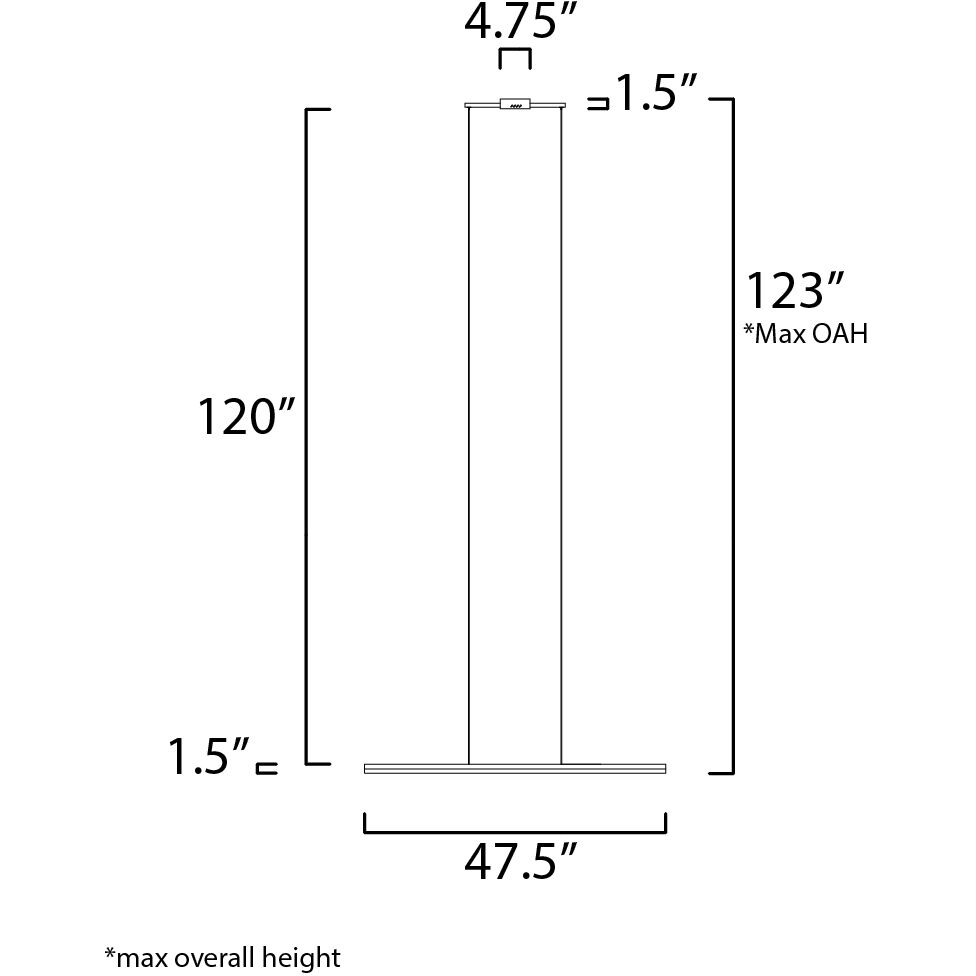 Hover LED 47.5 inch Black Multi-Light Pendant Ceiling Light