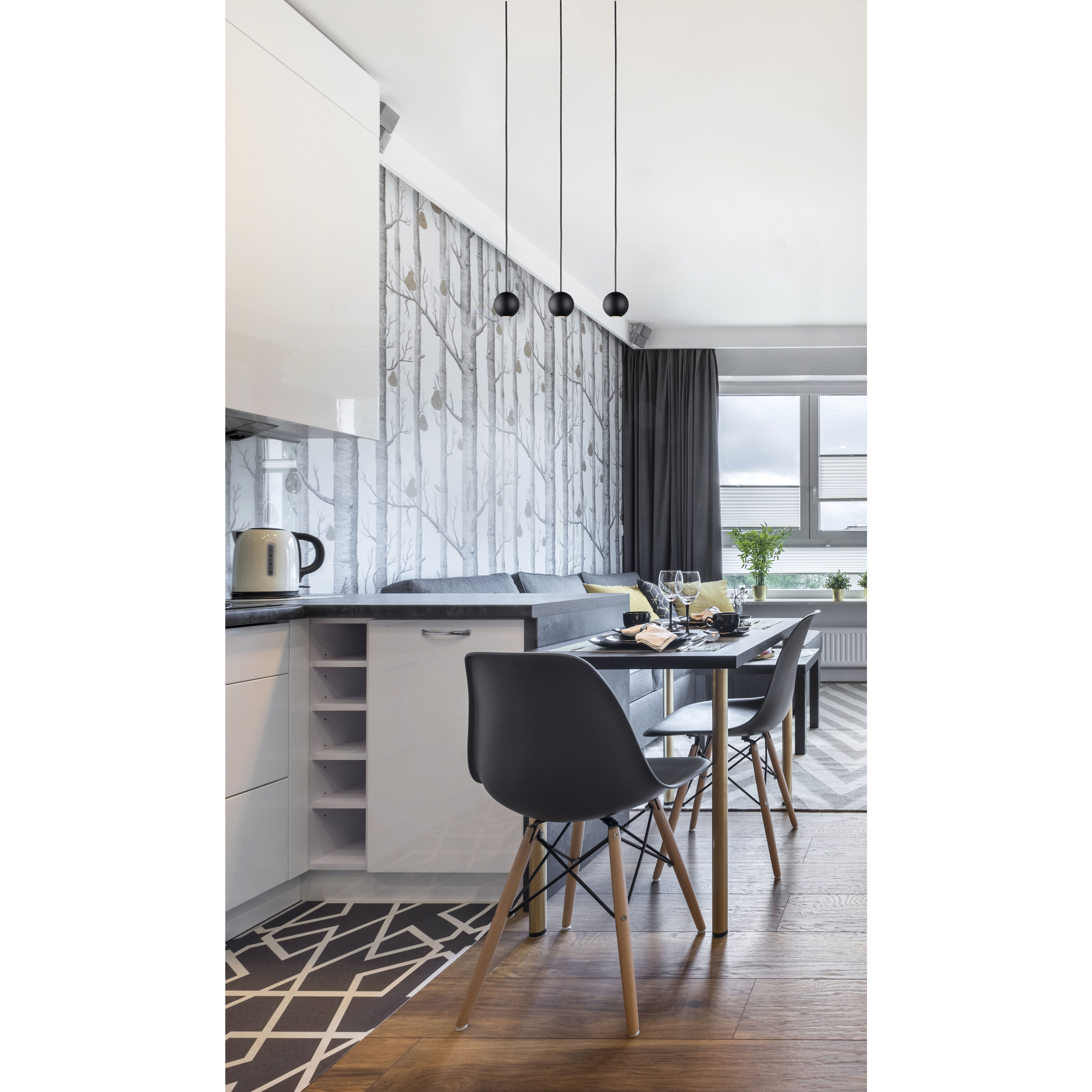 Micro LED 2 inch Black Mini Pendant Ceiling Light