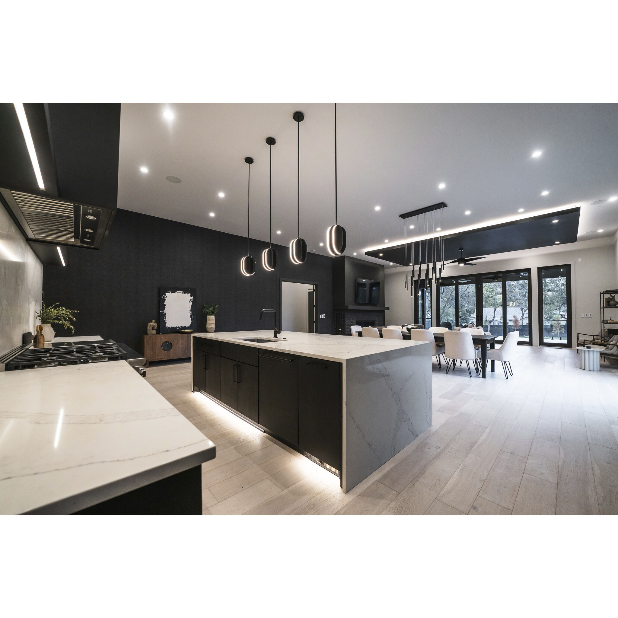 Interval LED 9.75 inch Black Single Pendant Ceiling Light